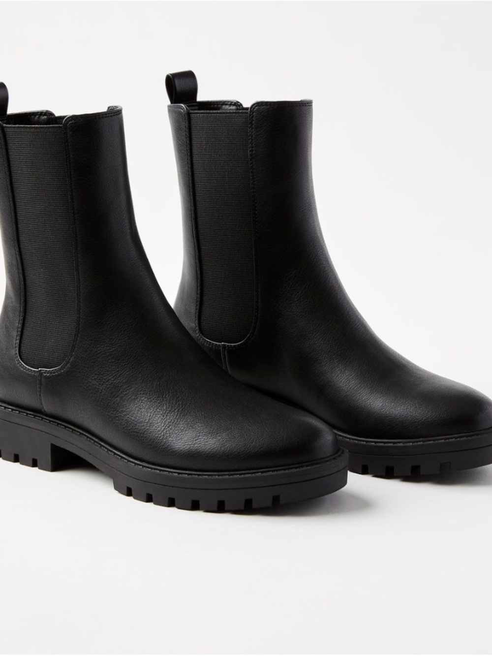LOFT Black Chelsea Lug Sole Ankle Boots